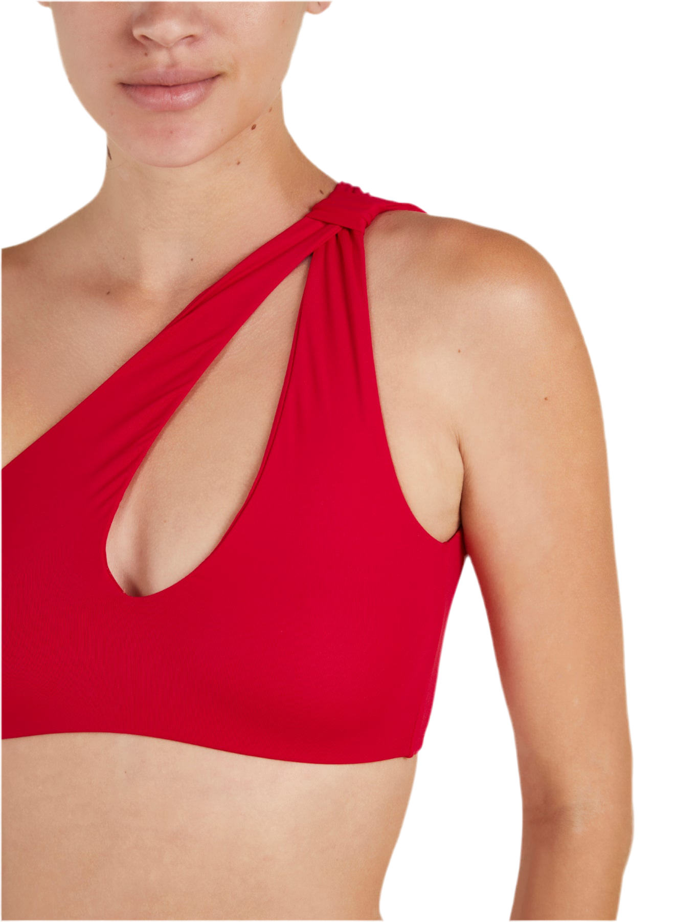 BIKINI MONOSPALLA NODO ROSSO