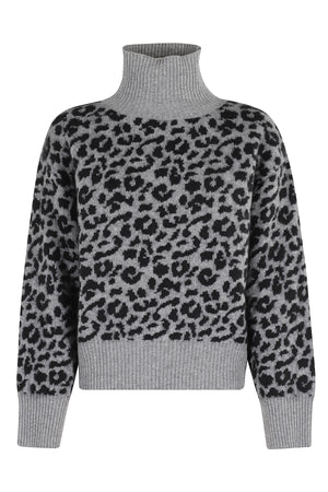 SPOTTED HIGH NECK SWEATER