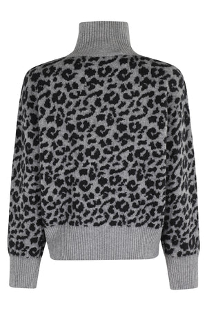 SPOTTED HIGH NECK SWEATER