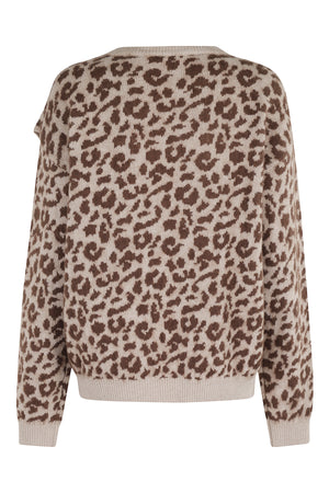 SPOTTED CUT CREW NECK SWEATER