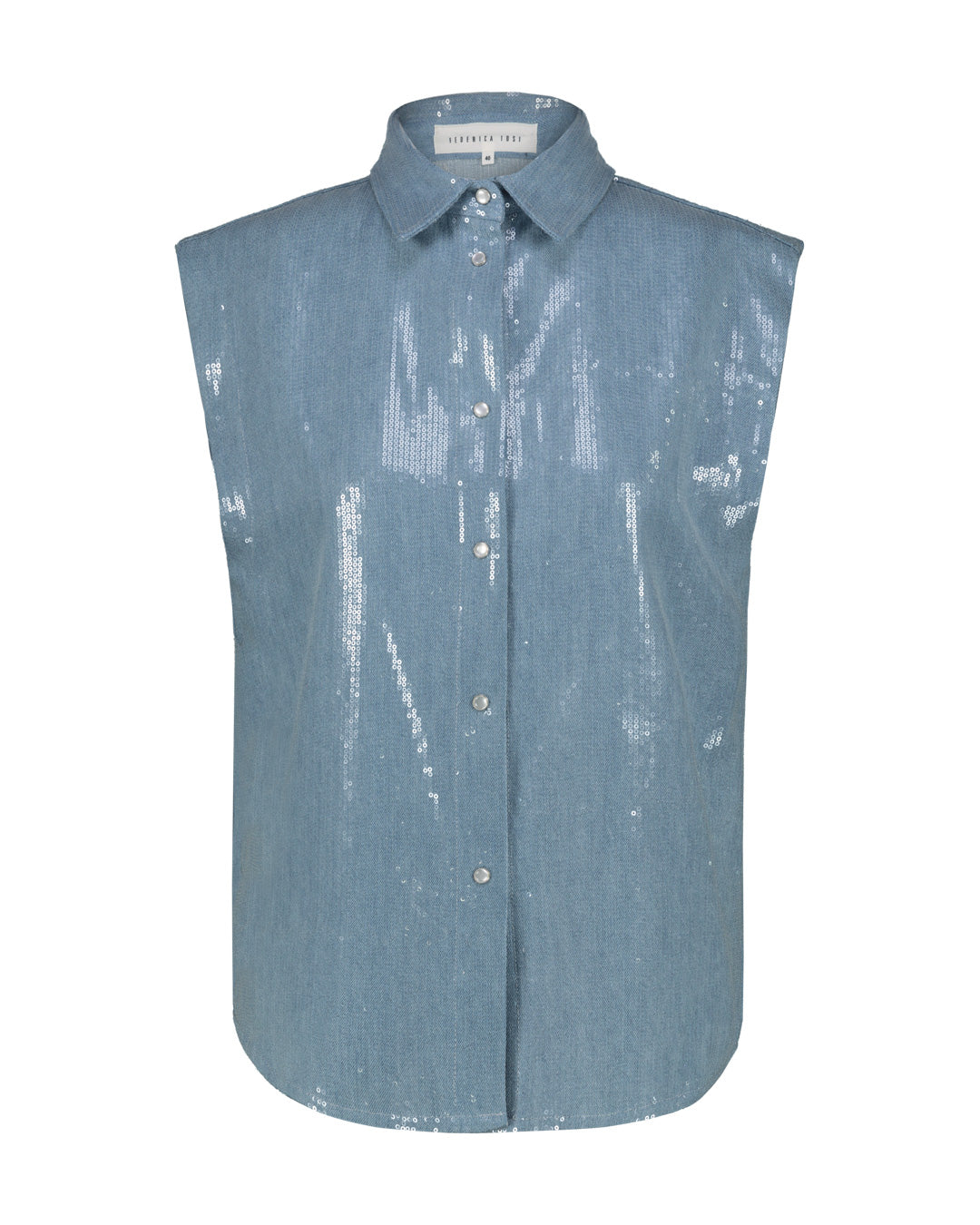 CAMICIA DENIM PAILLETTES