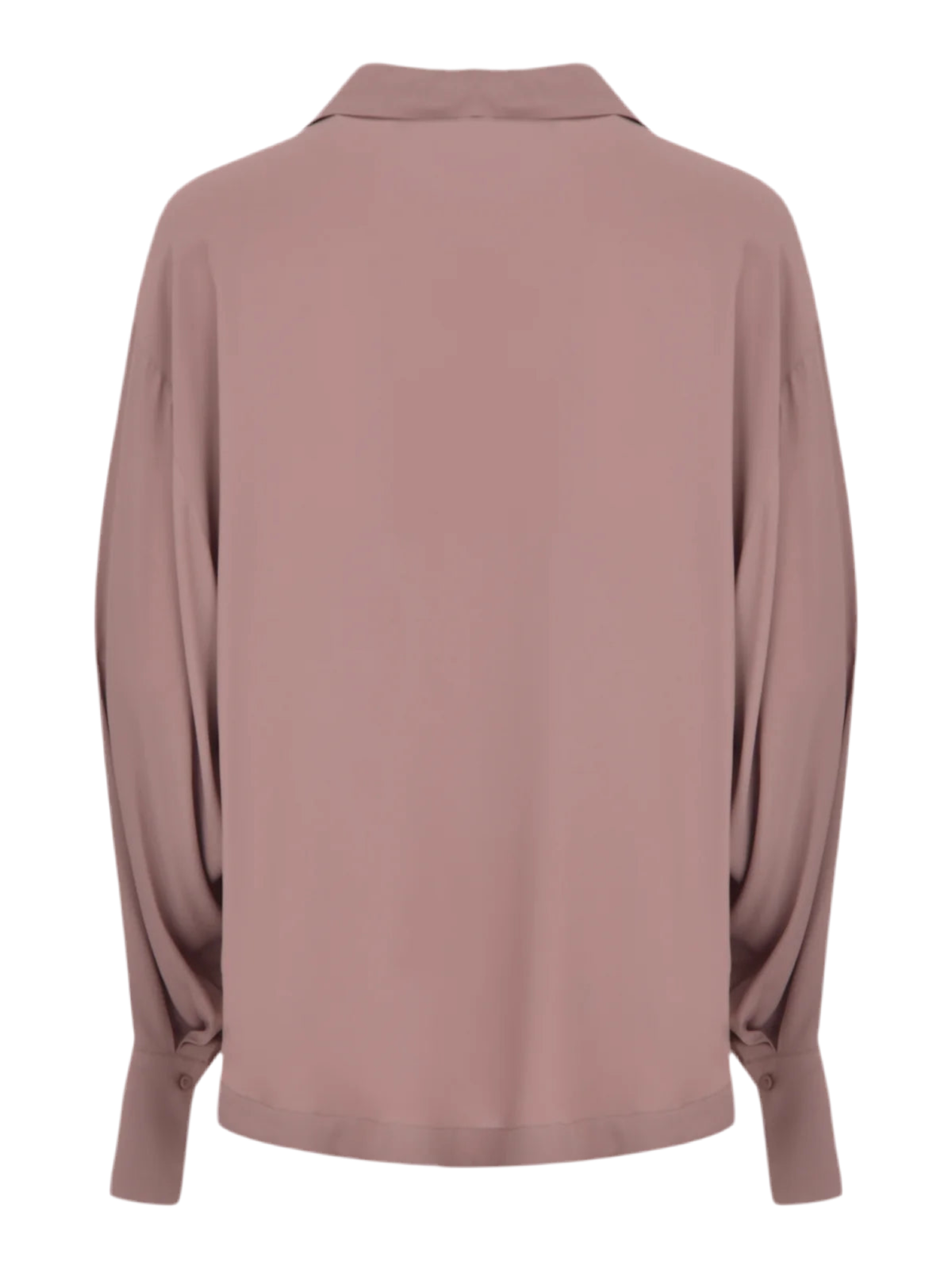 CAMICIA OVER CREPE DE CHINE BOIS DE ROSE
