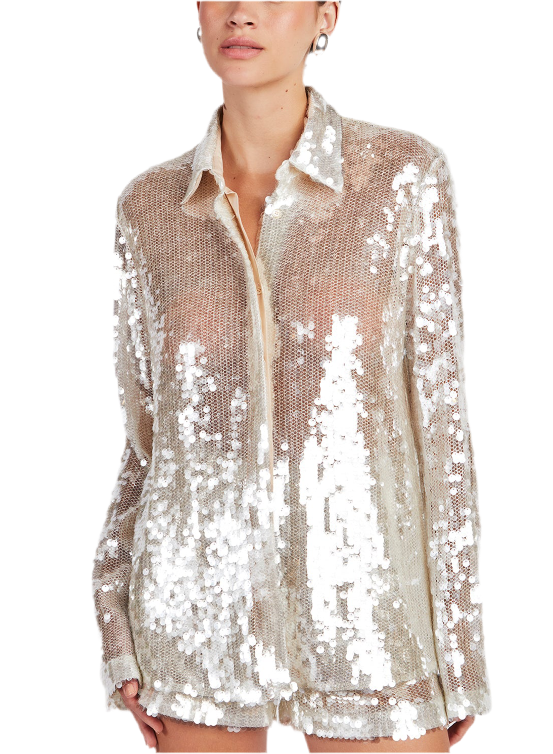 CAMICIA RETE PAILLETTES
