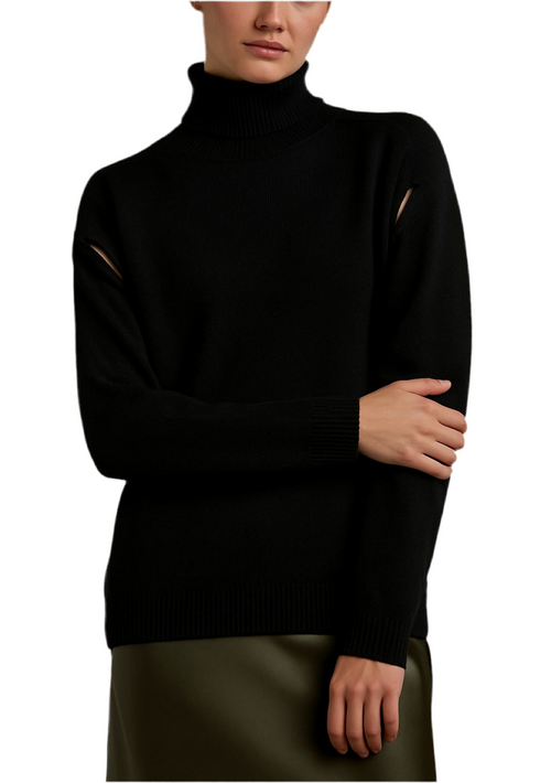 CREW NECK CASHMERE BLEND SWEATER
