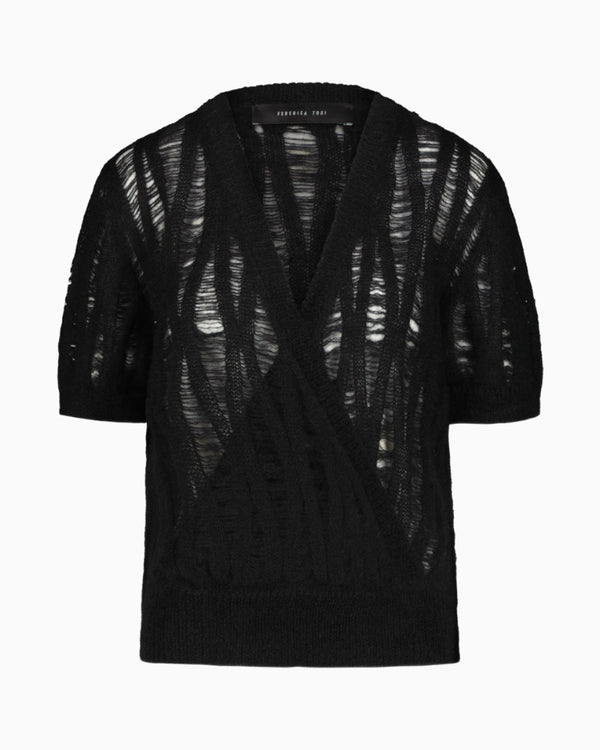 MAGLIA INCROCIATA MOHAIR