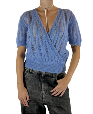 CROSSED MOHAIR SWEATER