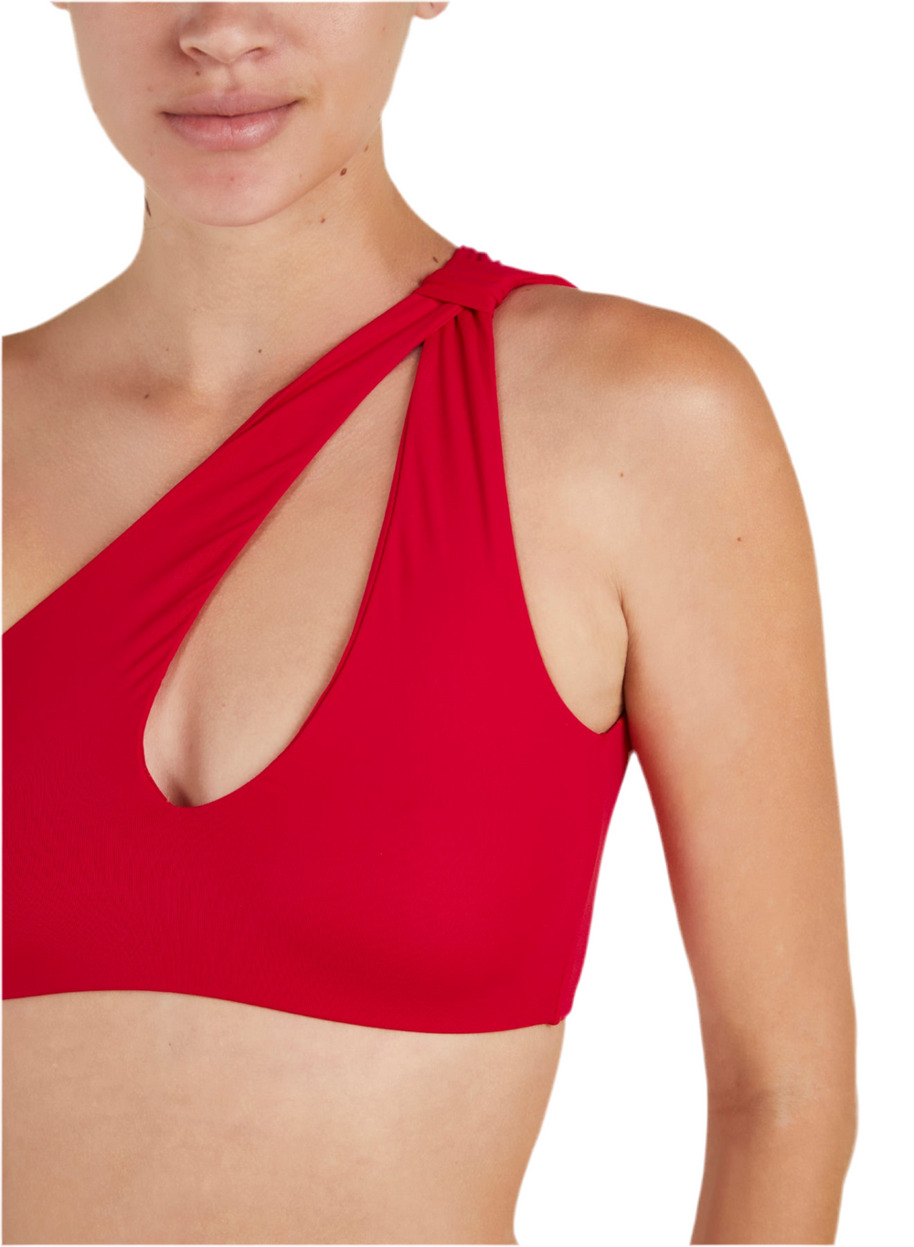 BIKINI MONOSPALLA NODO ROSSO