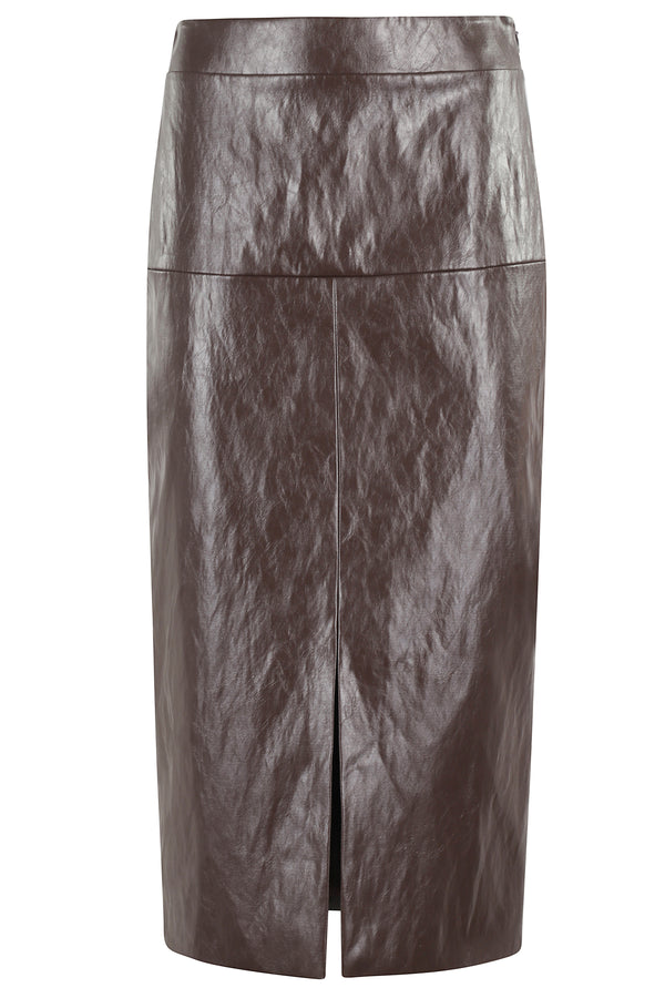 GONNA LONGUETTE PELLE METALLO