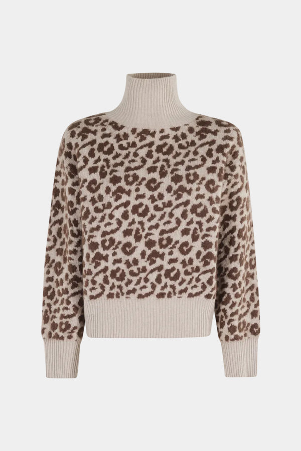 SPOTTED HIGH NECK SWEATER