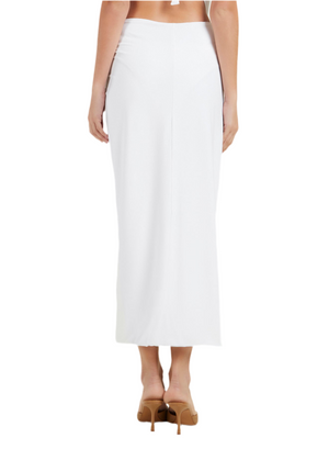 WHITE LONG SKIRT COVER-UP