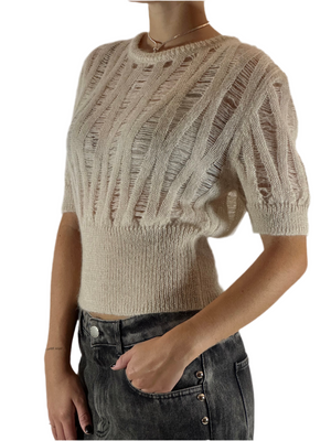 CREW NECK MOHAIR SWEATER