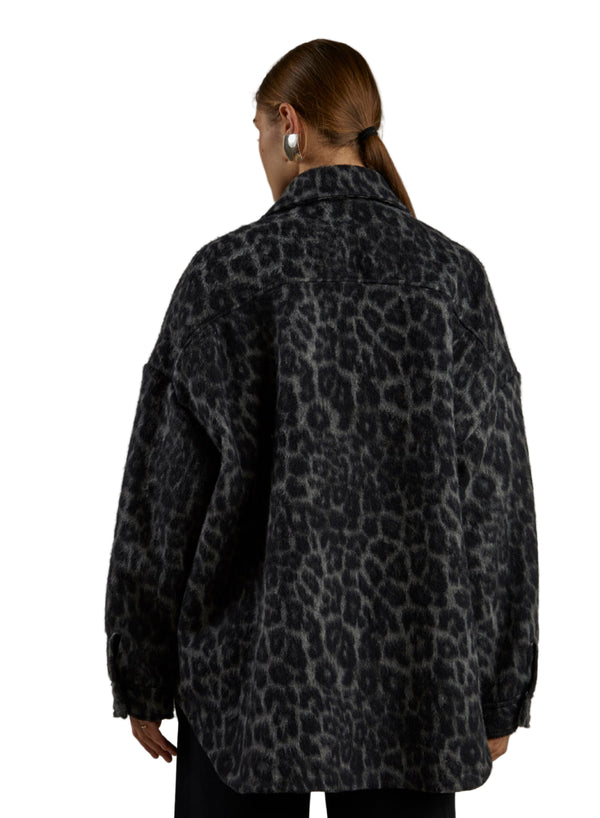 GIACCA CAMICIA LANA MACULATA
