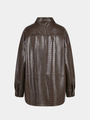 GIACCA CAMICIA 100% PELLE STAMPA COCCO