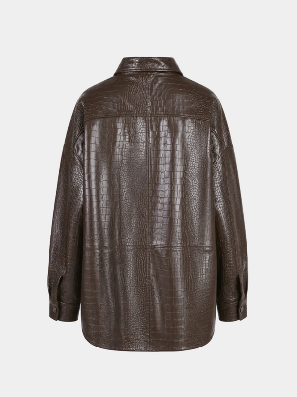 GIACCA CAMICIA 100% PELLE STAMPA COCCO