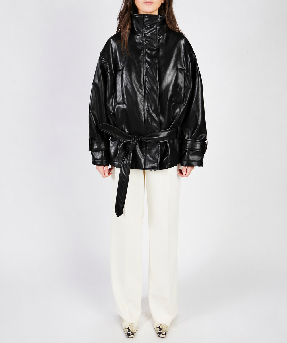 BOMBER PELLE METALLO