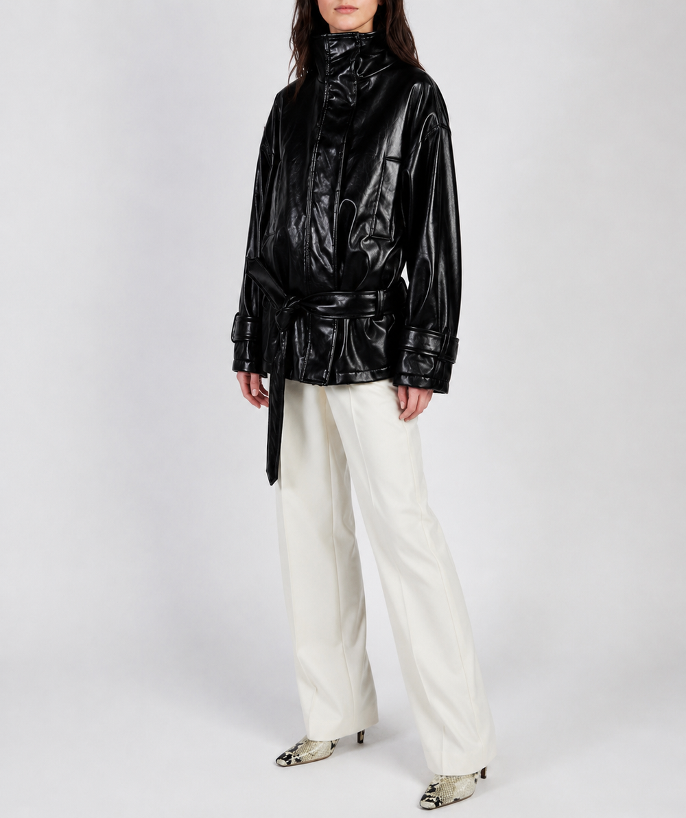 BOMBER PELLE METALLO