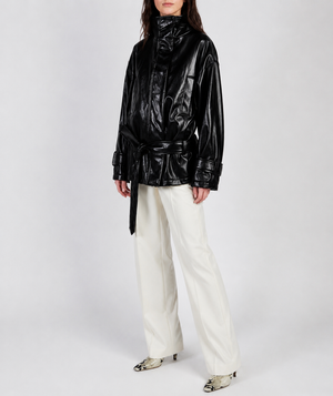 BOMBER PELLE METALLO