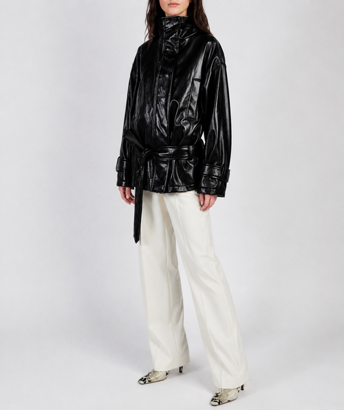BOMBER PELLE METALLO