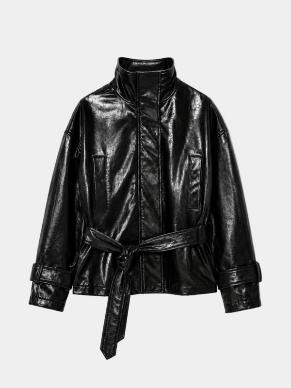 BOMBER PELLE METALLO