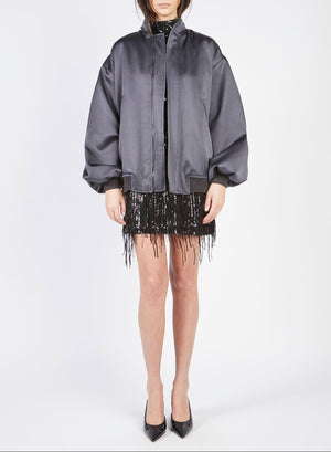 BOMBER IN RASO UNITO