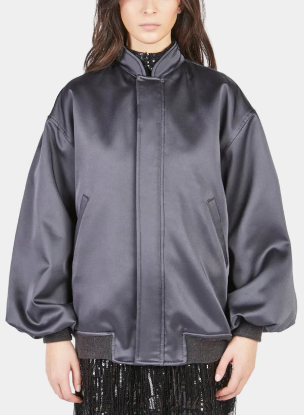 BOMBER IN RASO UNITO