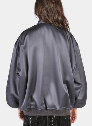 BOMBER IN RASO UNITO