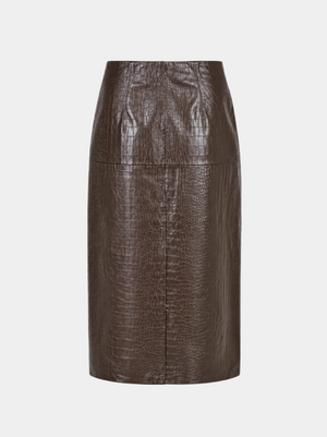 GONNA LOUNGETTE 100% PELLE STAMPA COCCO