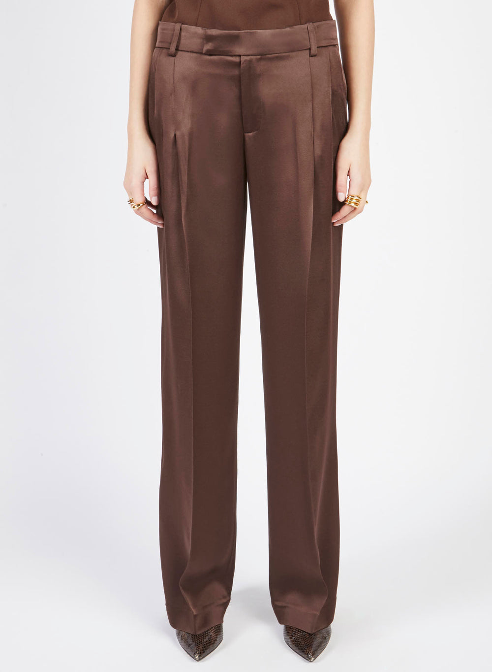 PANTALONE AMPIO IN RASO UNITO