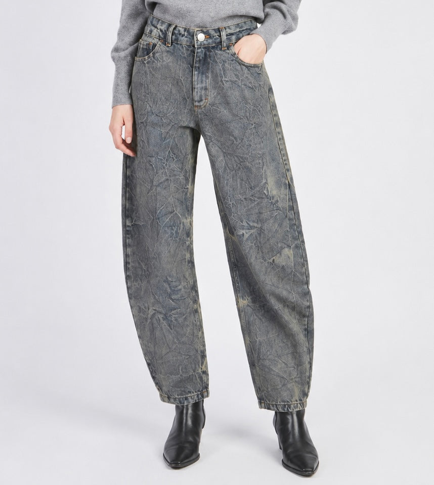 JEANS BALLOON DENIM SABBIATO