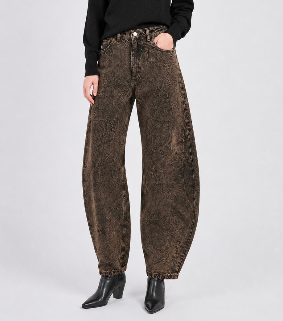 JEANS BALOON DENIM SABBIATO