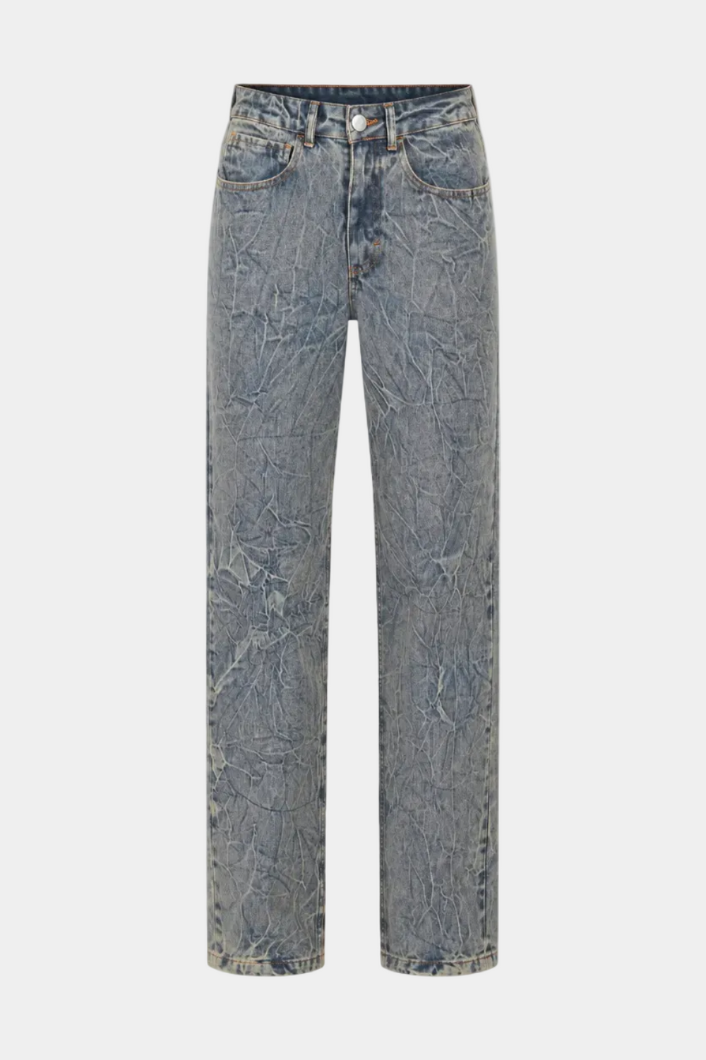 JEANS GAMBA DRITTA DENIM SABBIATO