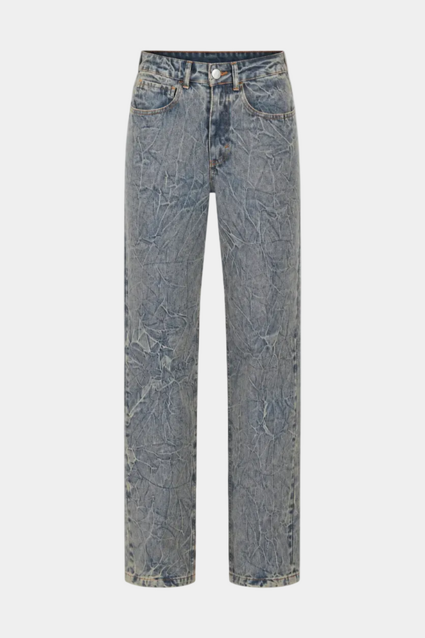 JEANS GAMBA DRITTA DENIM SABBIATO