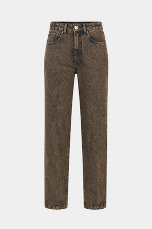 JEANS GAMBA DRITTA DENIM SABBIATO