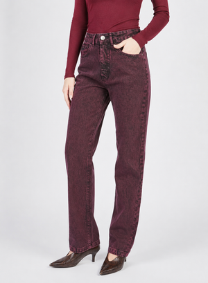 JEANS GAMBA DRITTA DENIM SABBIATO