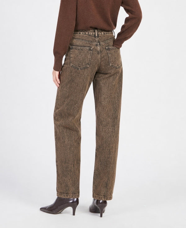 JEANS GAMBA DRITTA DENIM SABBIATO