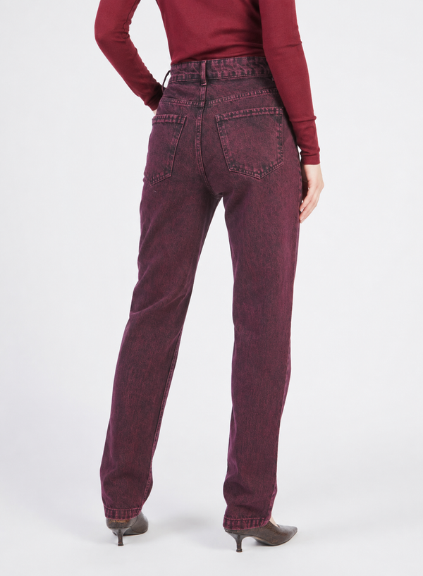 JEANS GAMBA DRITTA DENIM SABBIATO