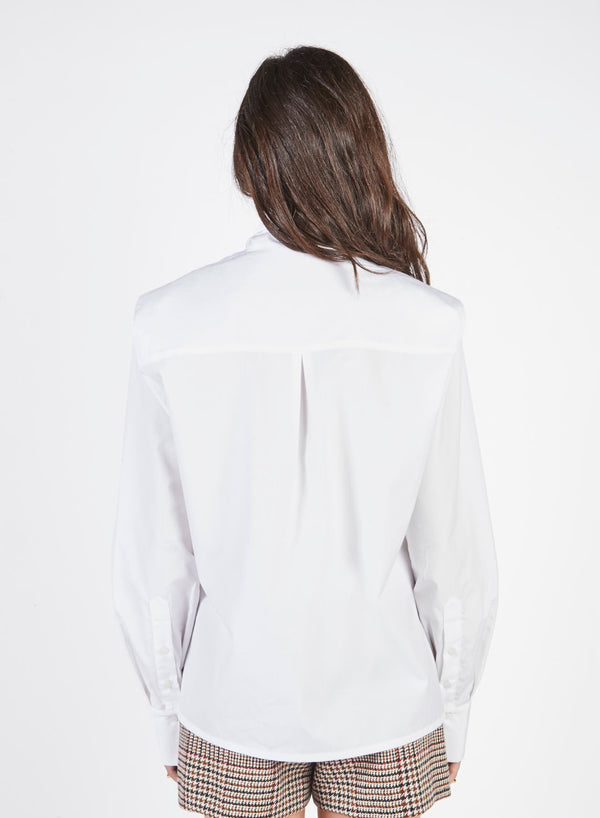 CAMICIA CON SCIARPINA IN COTONE