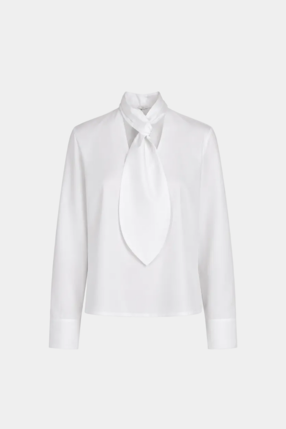 CAMICIA CON SCIARPINA IN COTONE