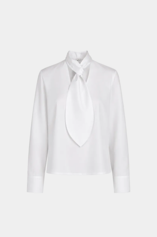 CAMICIA CON SCIARPINA IN COTONE
