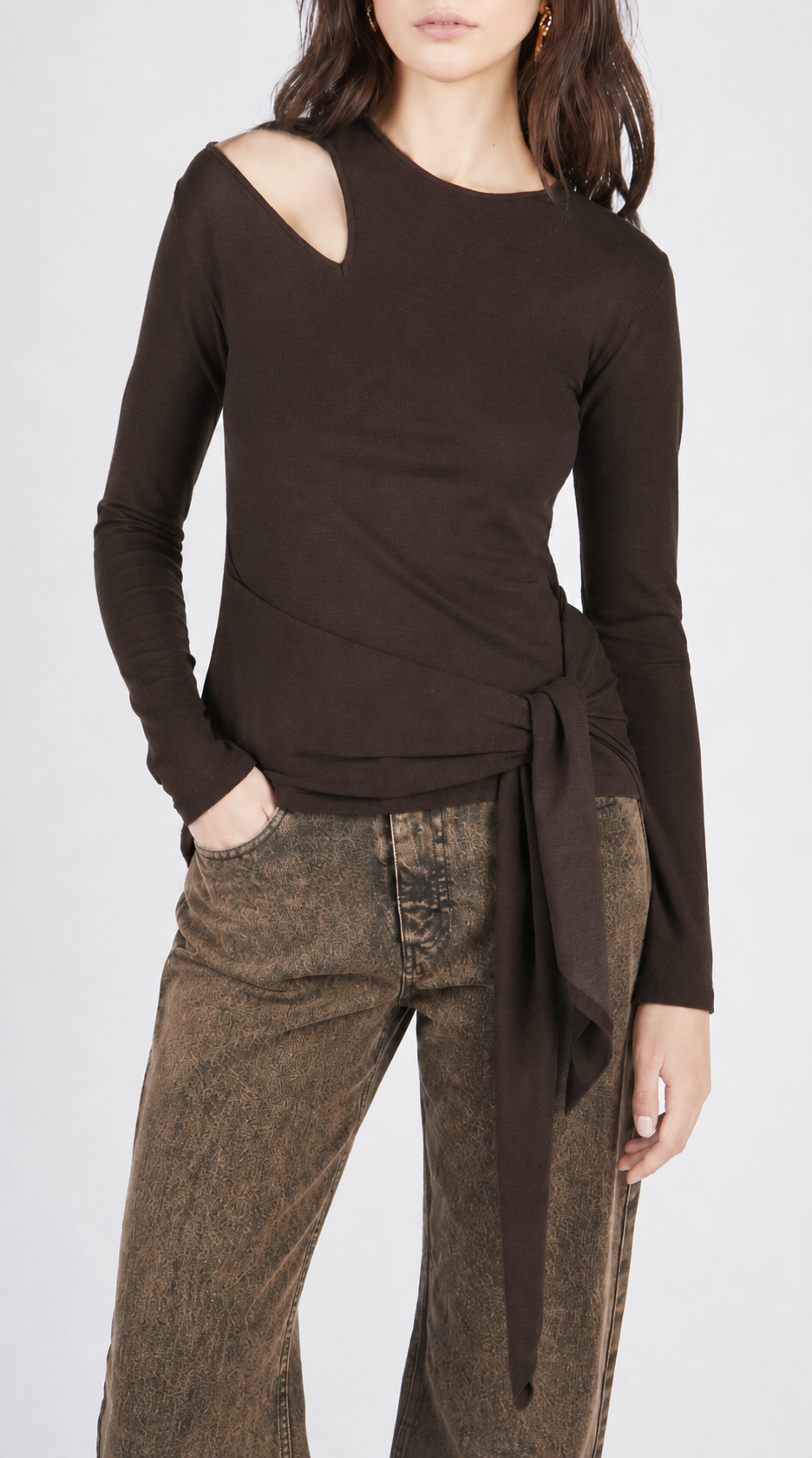 MAGLIA CUT OFF CON FUSCIACCA