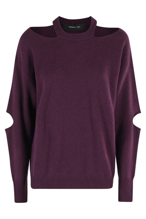 MAGLIA MISTO CASHMERE CUT GIROCOLLO