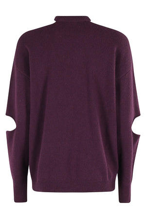 MAGLIA MISTO CASHMERE CUT GIROCOLLO