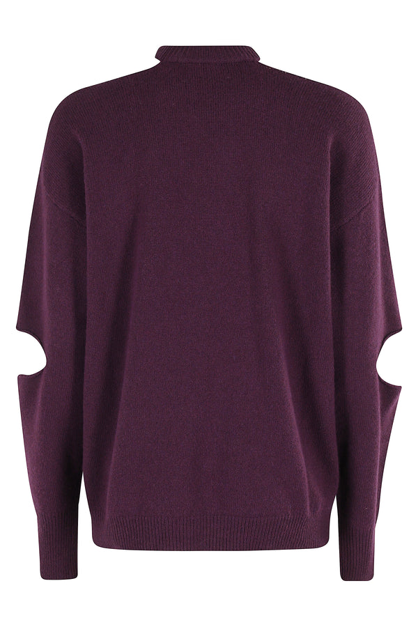 MAGLIA MISTO CASHMERE CUT GIROCOLLO