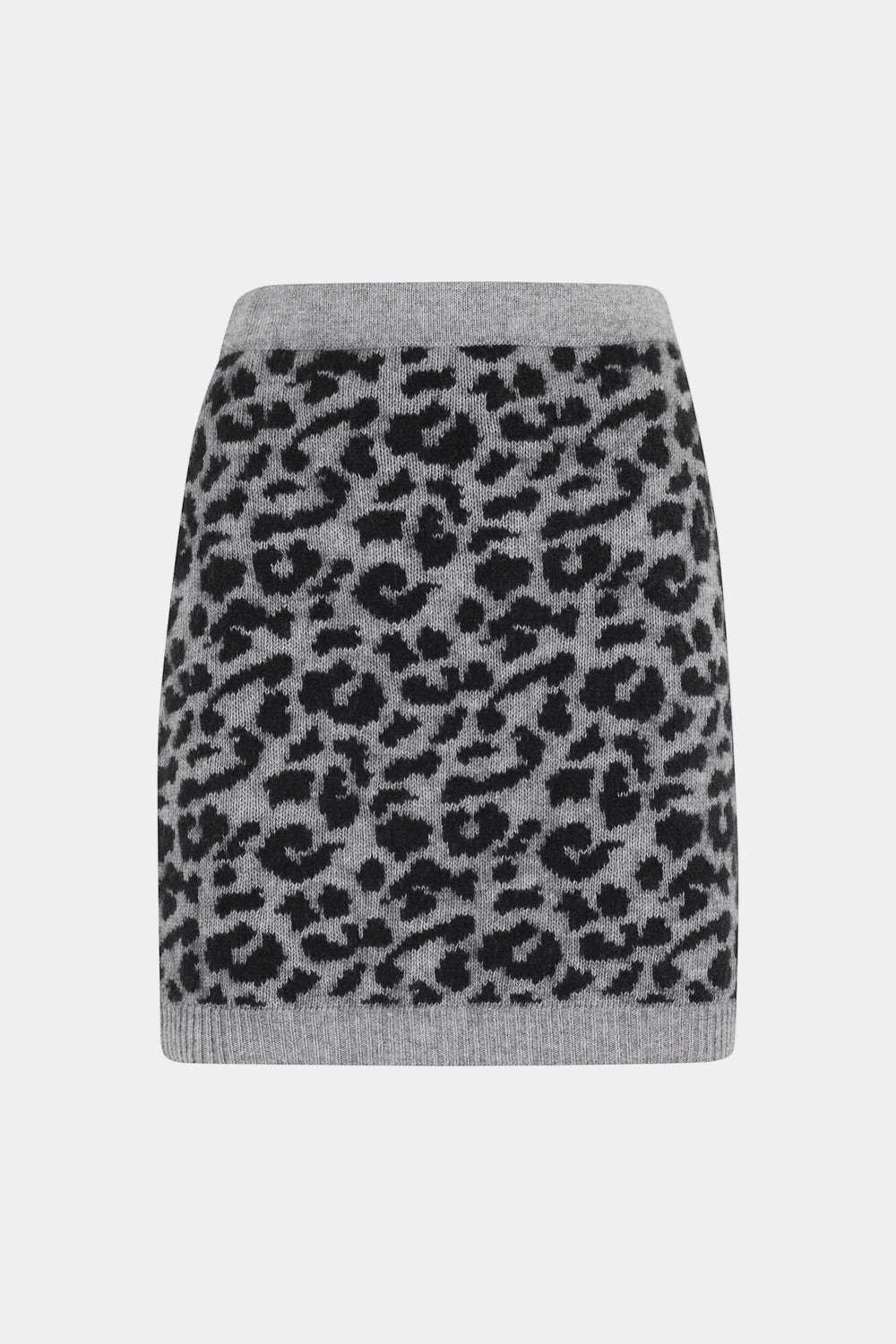 SPOTTED KNIT MINISKIRT