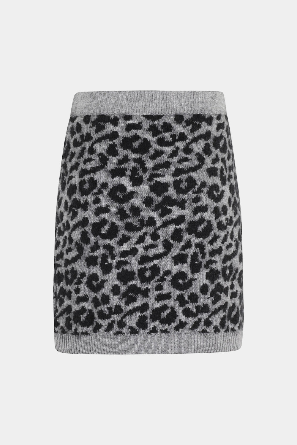 SPOTTED KNIT MINISKIRT