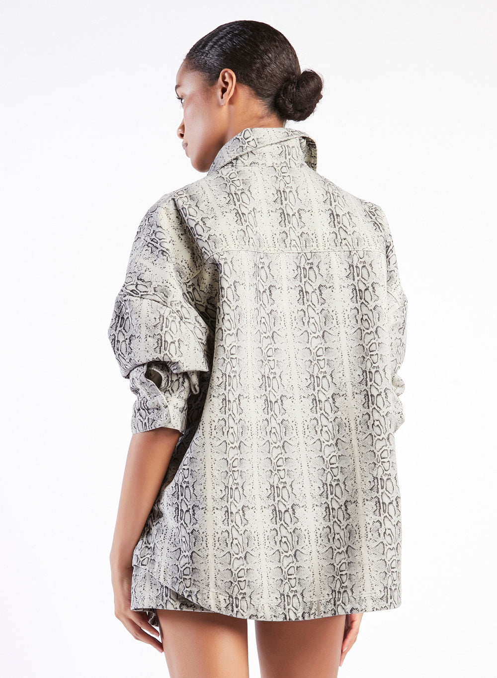 GIACCA CAMCIA DENIM PITONATO