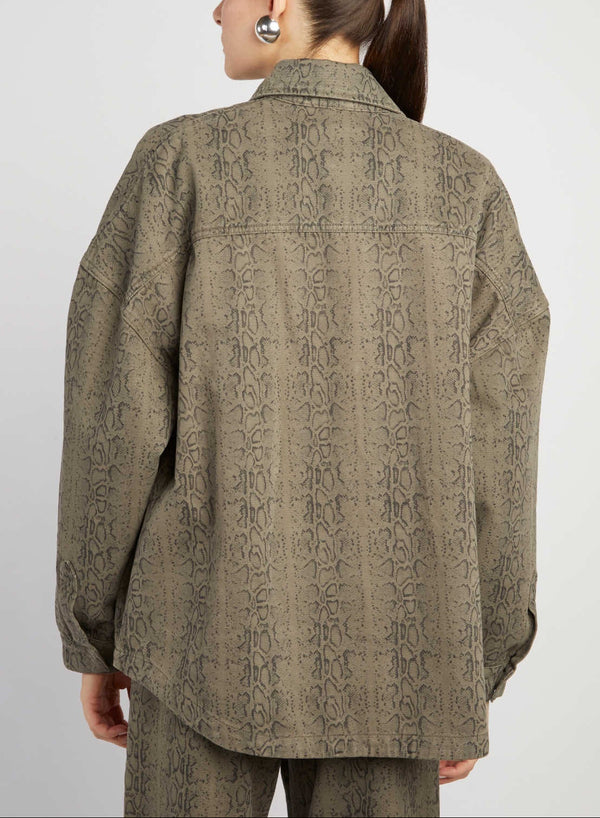 GIACCA CAMICIA DENIM PITONATO MILITY