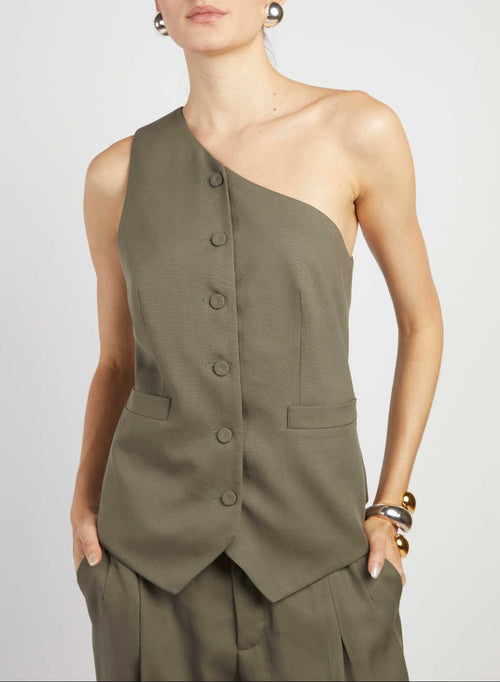 GILET MONOSPALLA IN CANVAS