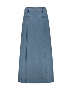 LONG LIGHT BLUE DENIM SKIRT