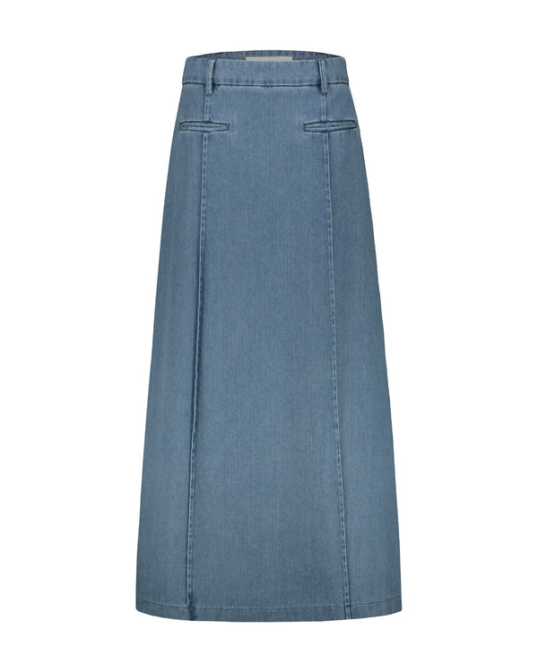 LONG LIGHT BLUE DENIM SKIRT